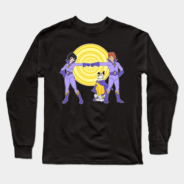 Wendy and Marvin wonder Twins Long Sleeve T-Shirt by AlanSchell76